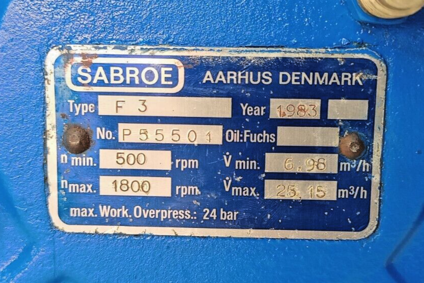 Sabroe F3 Open type Refrigeration Compressor - Refurbished & Tested