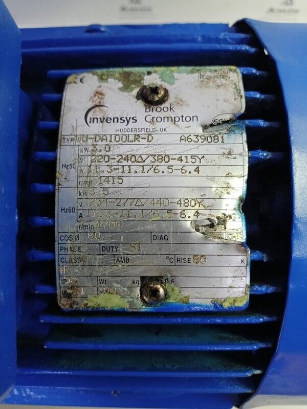 IMO ACG 045K6 NTBP Tripple Screw Pump with 3/3.5KW 50/60hz, 1415/1700rpm motor