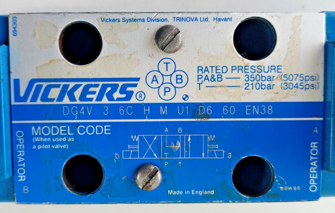 Vickers DG4V-3-6C-H-M-U1-D6-60 EN38 Directional Control valve DG4V36CHMU1D660