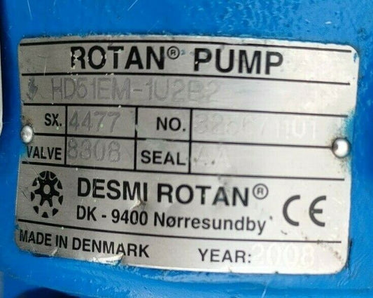 Desmi Rotan HD51EM-1U2B2 Internal gear pump with Nord SK20-100L/4 Gear motor