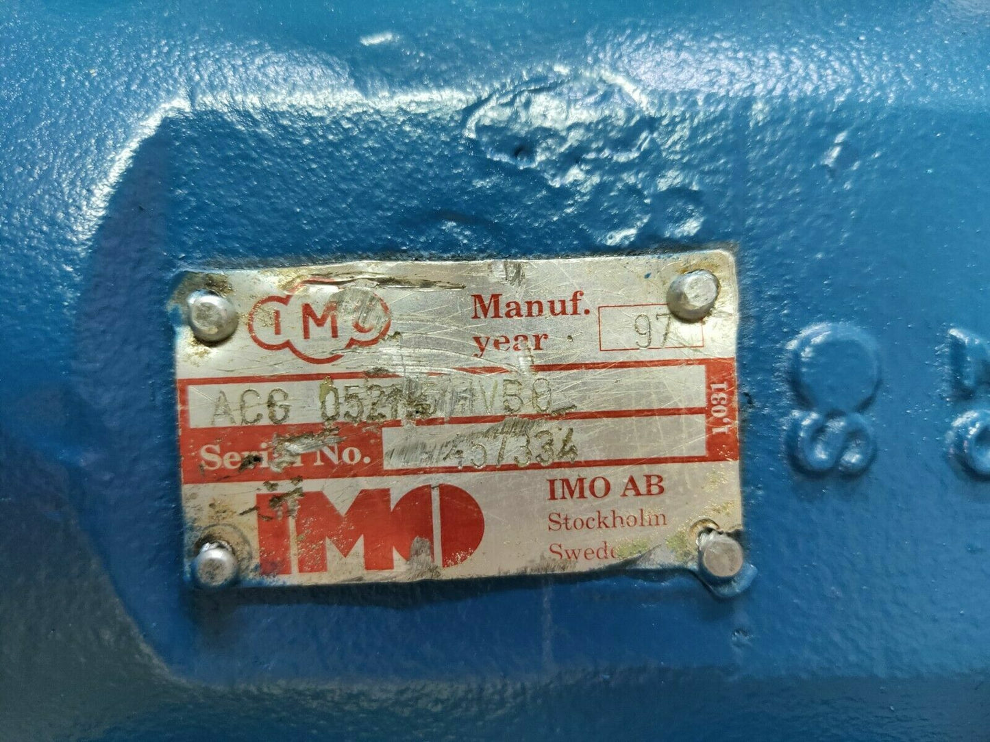 IMO Pump ACG 052N5 IVBO Triple screw pump - Pressure tested pump