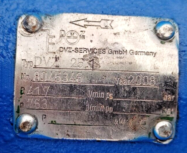 DVZ-Services DVZ 25.1 Progressive cavity single screw pump