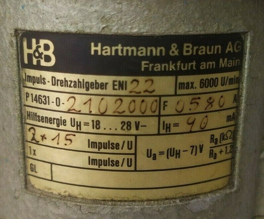 Hartmann & Braun ENI22 Optoelectric speed sensor - NEW