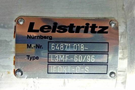 Leistritz L3MF-60/96 IF0KT-0-S Triple screw pump - Pressure Tested #3