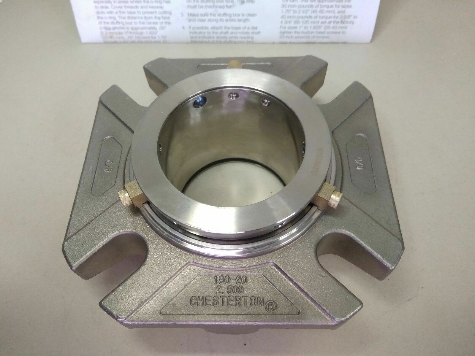 CHESTERTON 180WB HIGH RELIABILITY CARTRIDGE SINGLE SEAL SIZE-20 - NEW