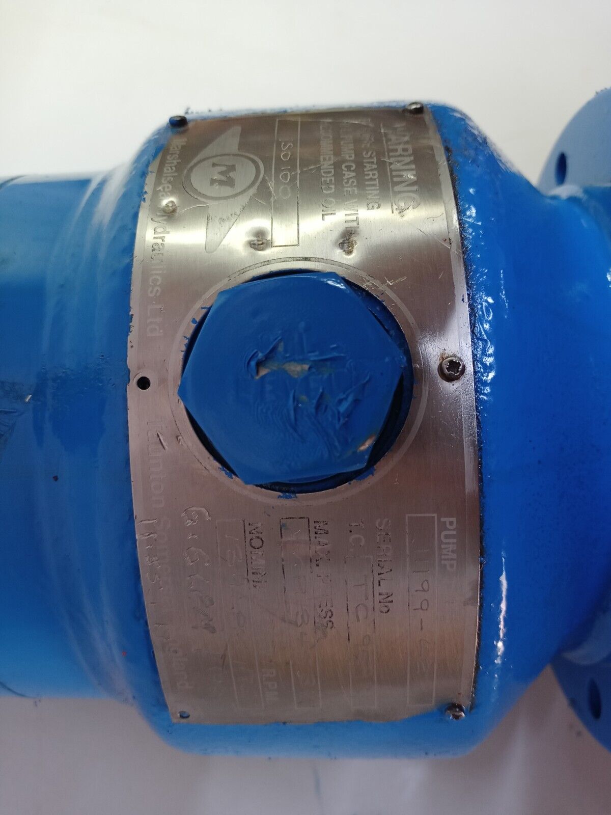 Marshalsea hydraulics pump type: 11199-42 Hydraulic high pressure piston pump