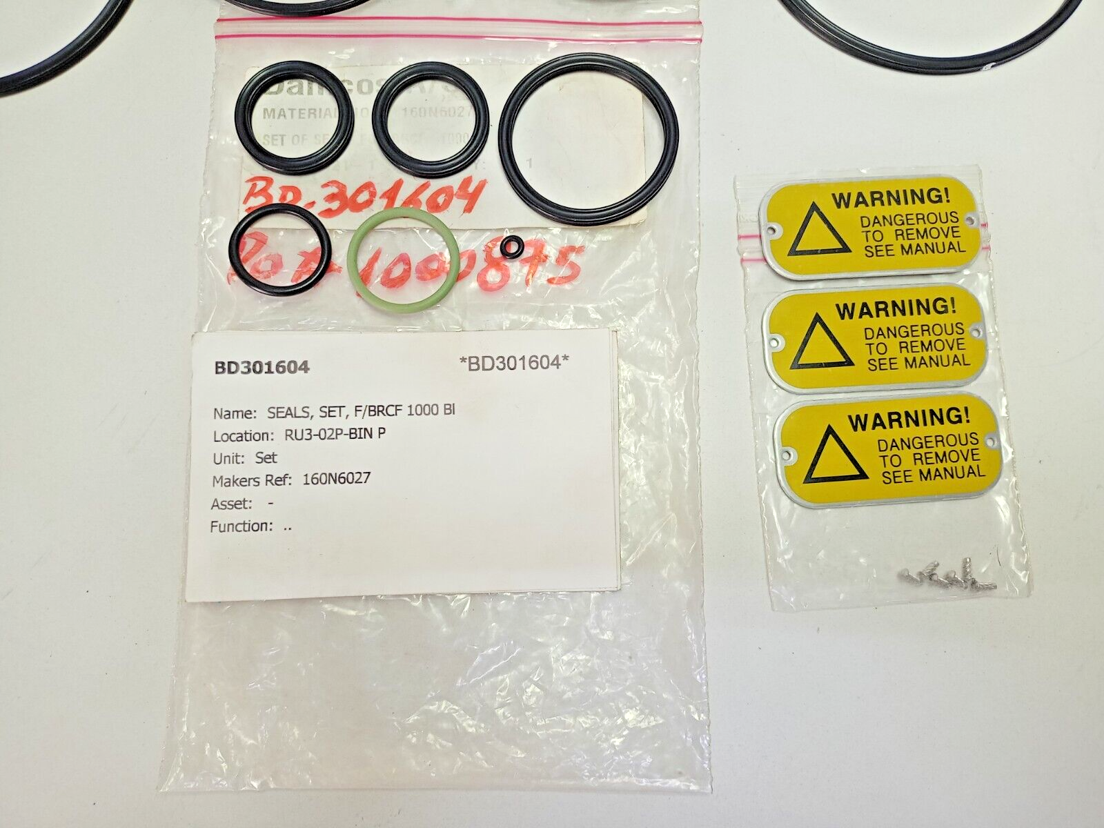 Damcos Seal kit for BRCF 1000 B1 P/N: 160N6027 Seal kit - NEW Free fast shipping