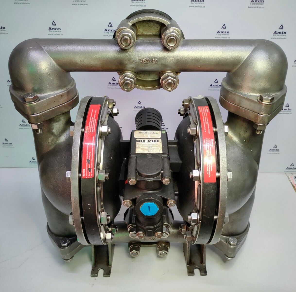 All-Flo SB-15 Air Driven Double Diaphragm 316 SS/Geolast pump, size: 1 1/2'' In.