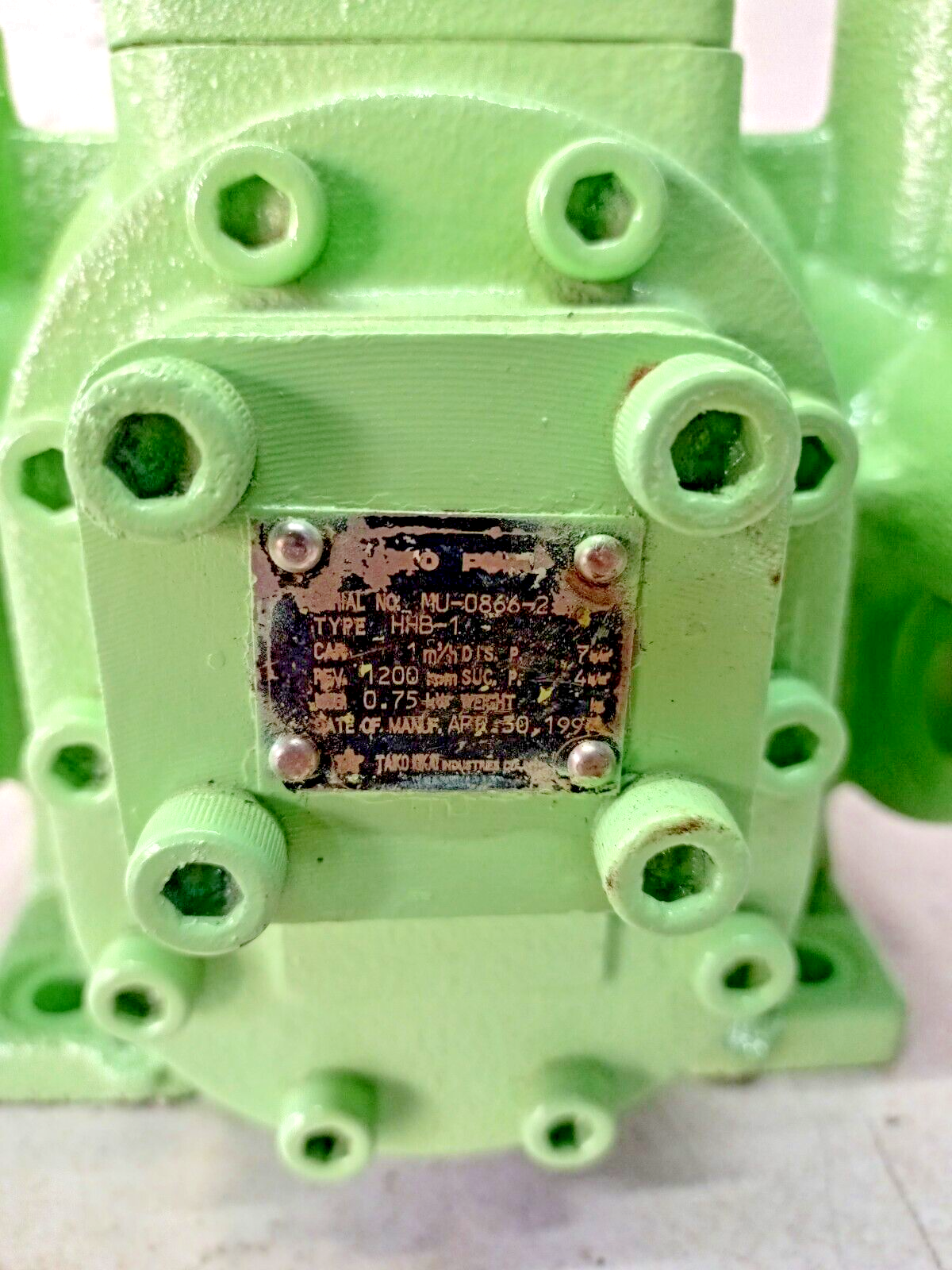 Taiko kikai HHB-1 Gear pump - Pressure tested