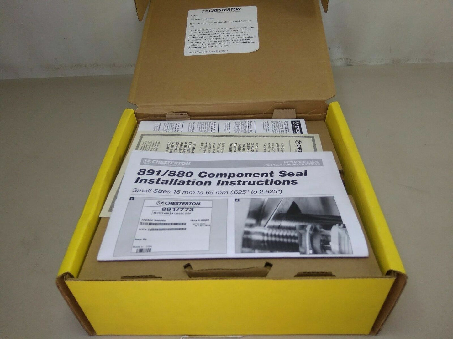 Chesterton 880/SAS Component Mechanical Seal Complete kit - NEW