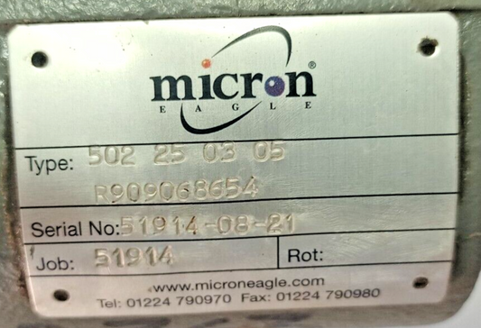 Micron Eagle Type: 502 25 03 05, R909068654 Hydraulic block For 25 Ton crane