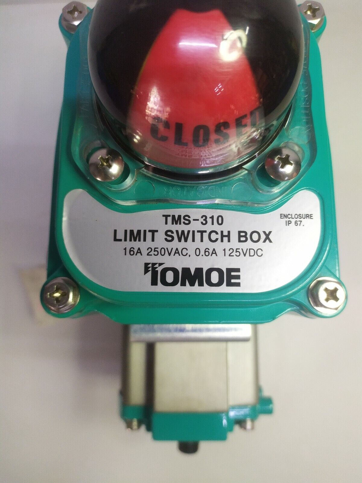 Tomoe T-DYNAMO T200 Pneumatic Actuator with TMS-310 Limit switch box - NEW