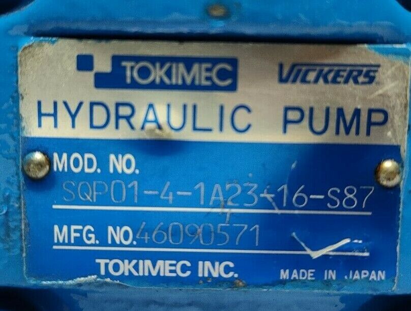 Tokimec Vickers SQP01-4-1A23-16-S87 Hydraulic vane pump - TESTED PUMP