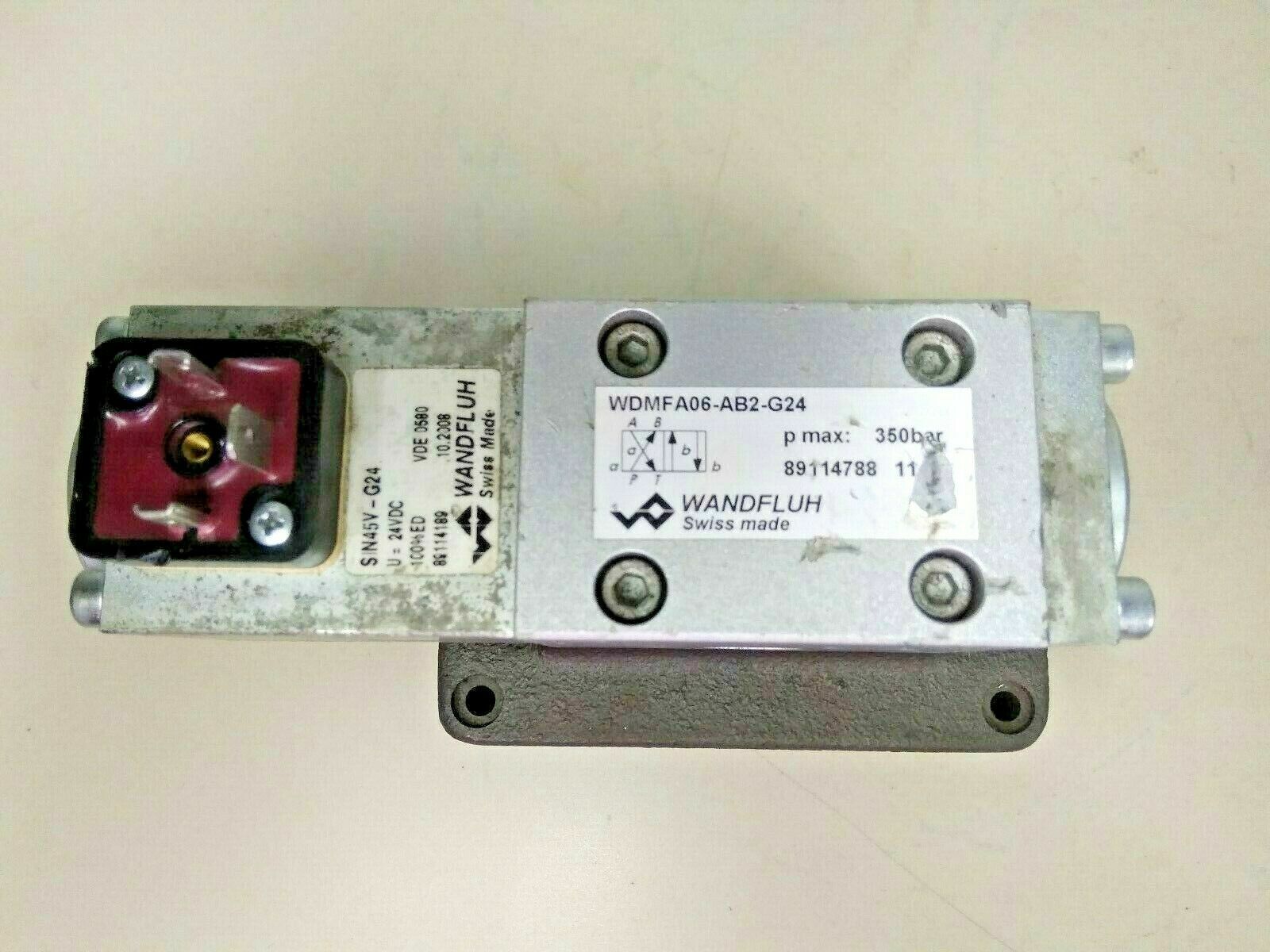 Wandfluh WDMFA06-AB2-G24 Solenoid Valve 350 bar max. Pressure - NEW