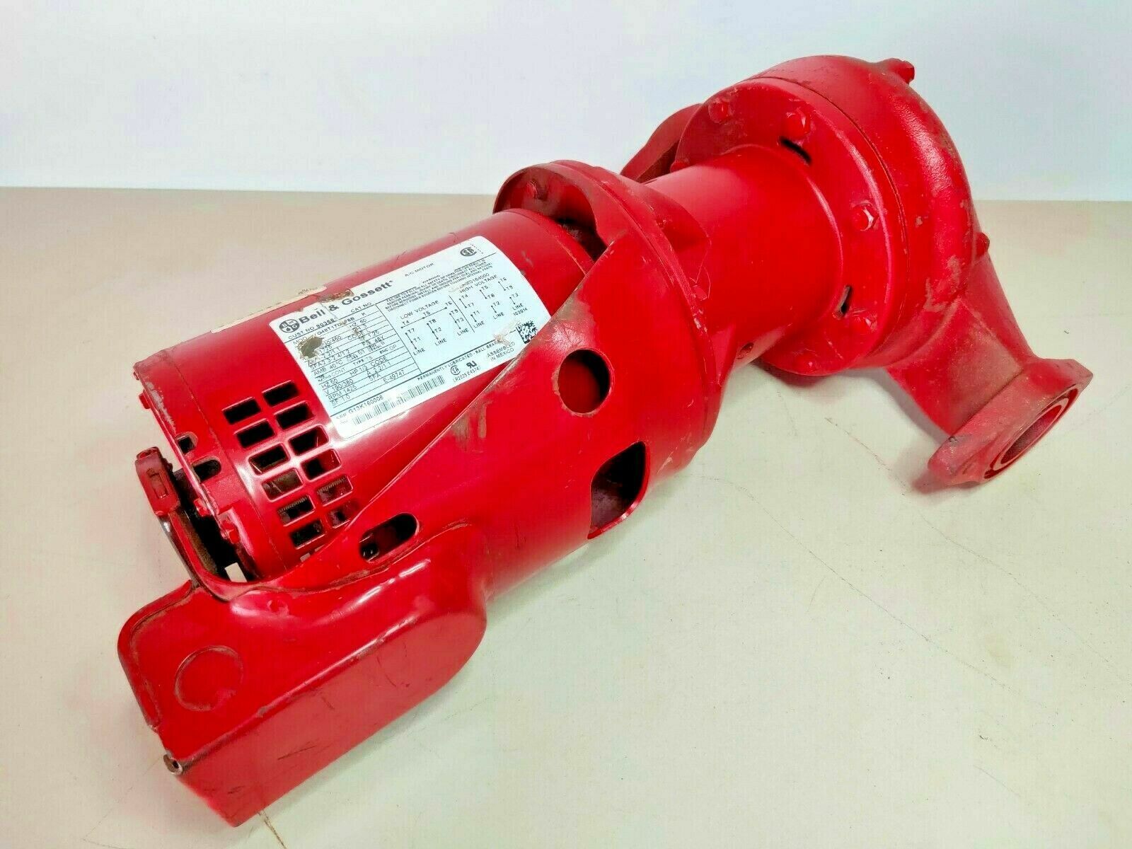 BELL & GOSSETT 172738LF Series 60 In line Circulator Pump With AC motor 1/3 HP