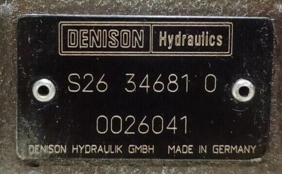 Denison hydraulics R4V10 5D9 30 with VV01 311 G E1 Pre. control and vent valve