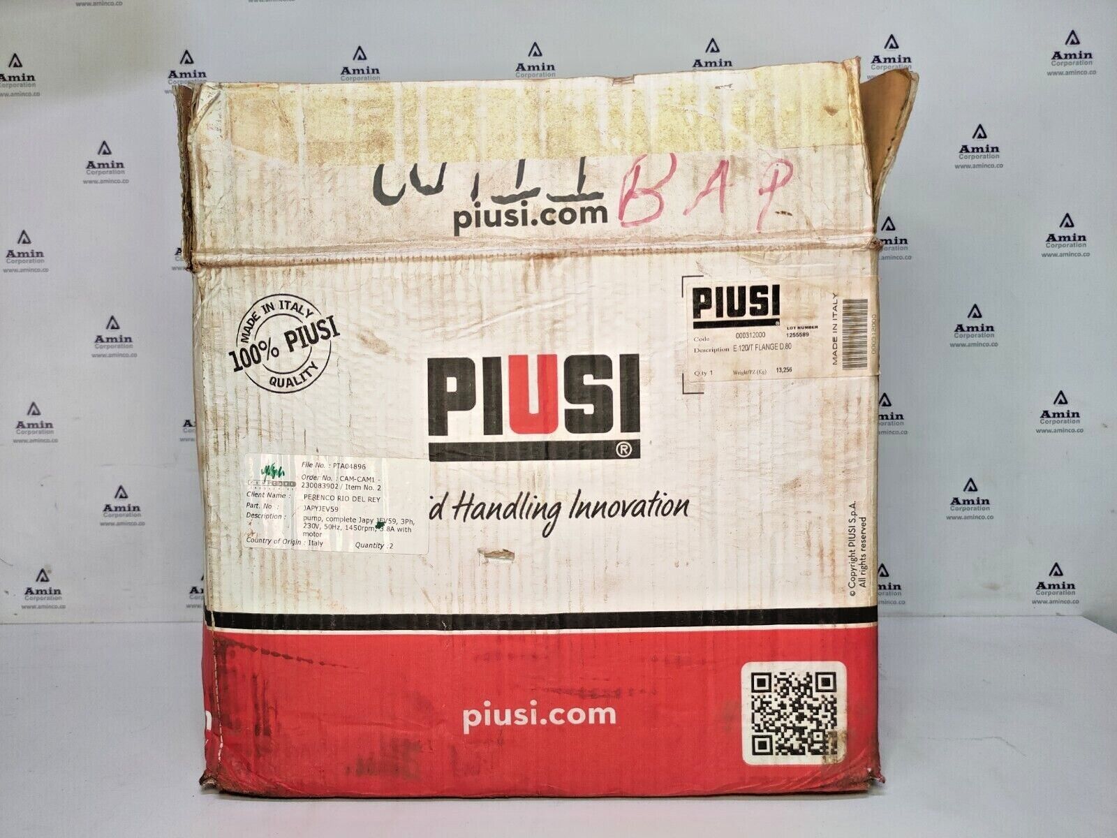 Piusi E120/T Flange D.80 Code: 000312000 Fuel Transfer pump - NEW