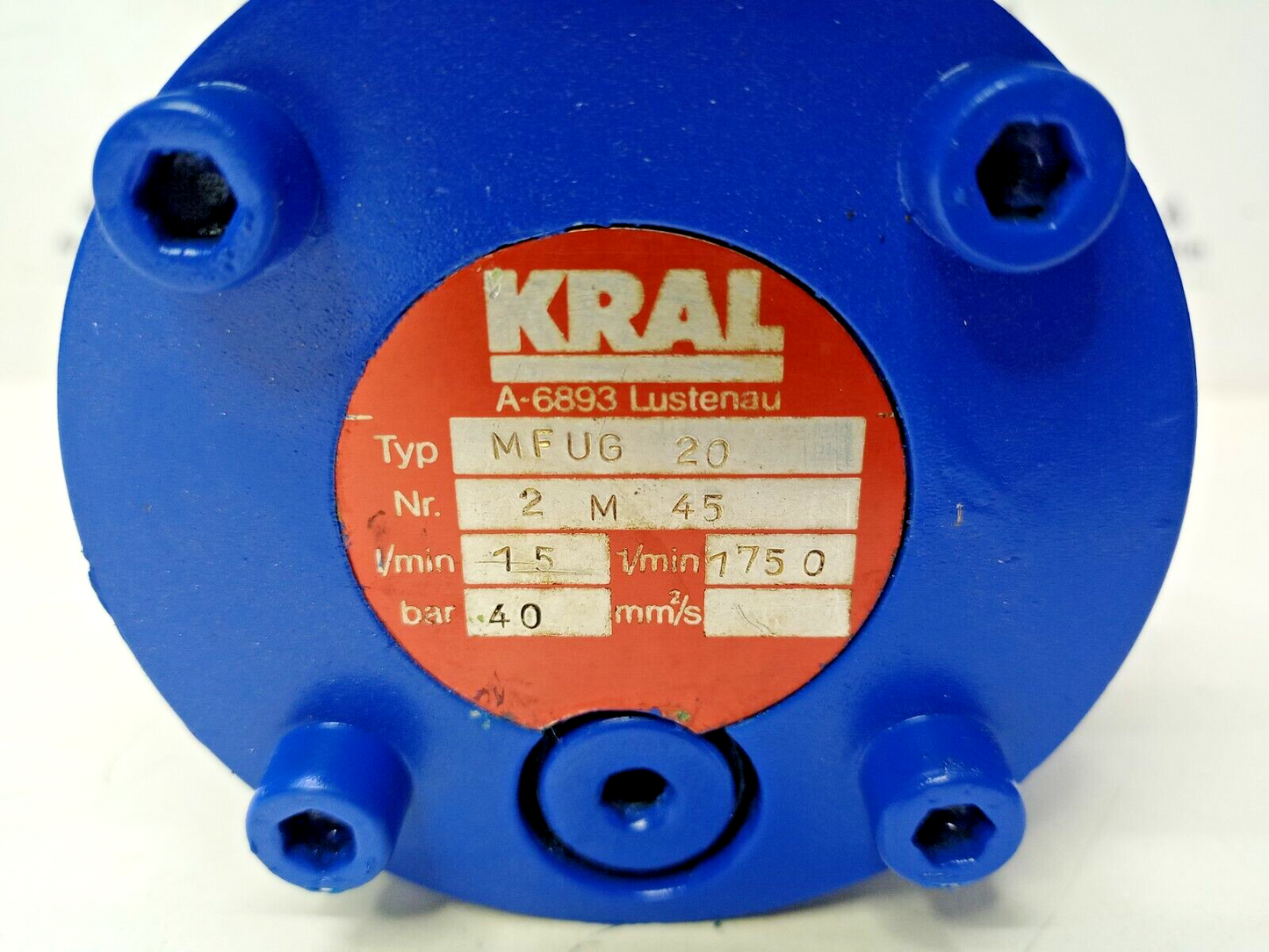 Kral MFUG 20 Triple screw pump - Tested