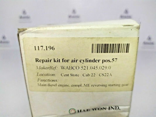 Repair kit for Air cylinder Pos.57 WABCO 521.045.029.0 For MAN B&W 6S 50MC - NEW