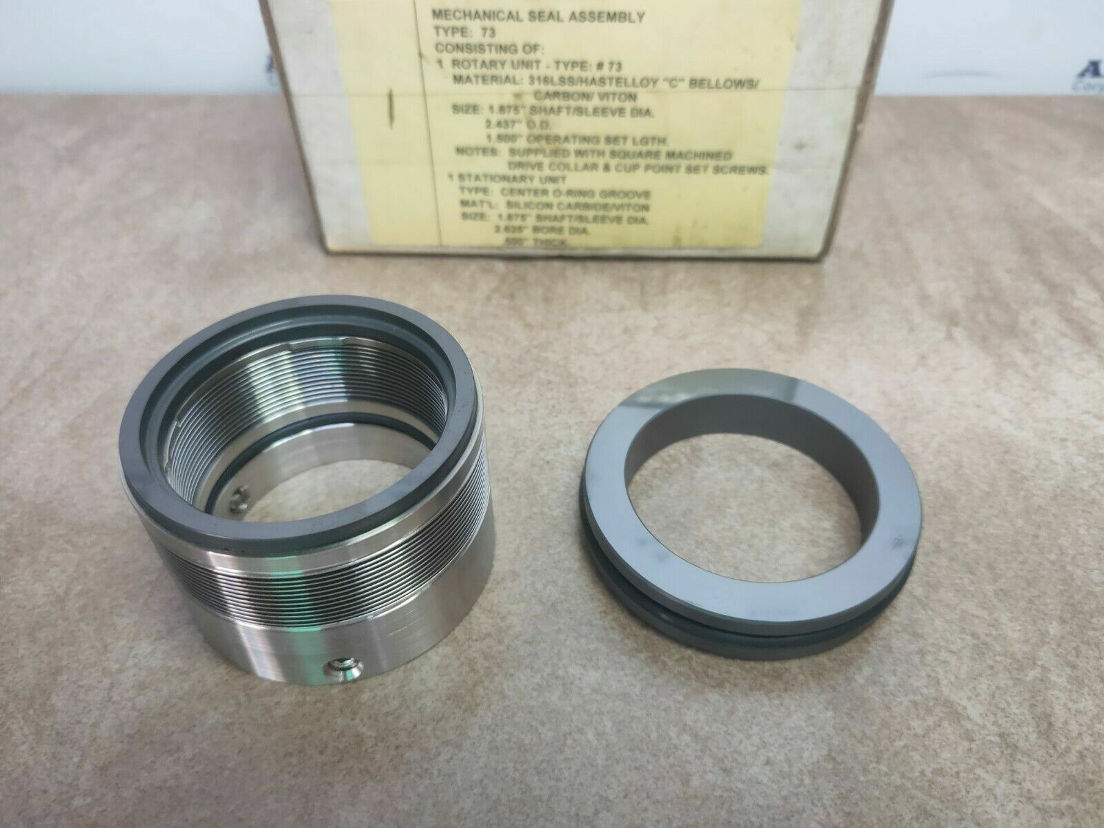 John crane Mechanical Seal Assembly Type: 73 Size: 1.875'' in. - NEW