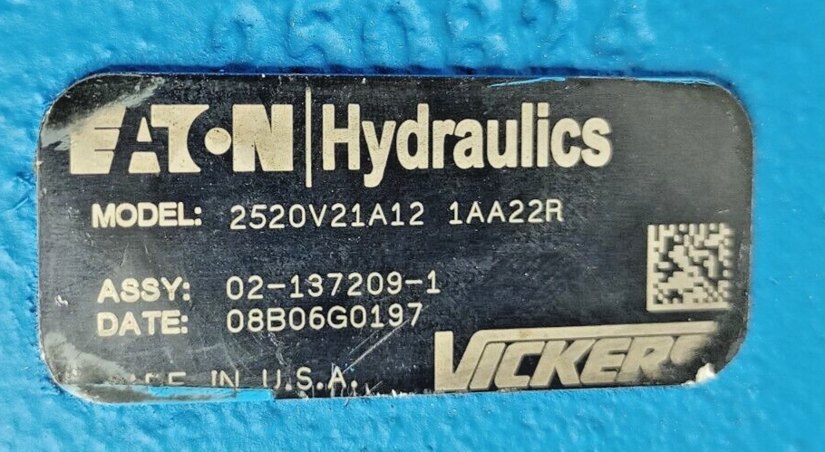 Eaton Vickers 2520V21A12 1AA22R Hydraulic Double Vane pump - NEW