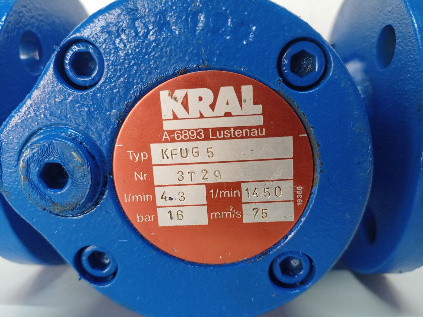 KRAL KFUG 5 Triple screw pump - Refurbished and Tested