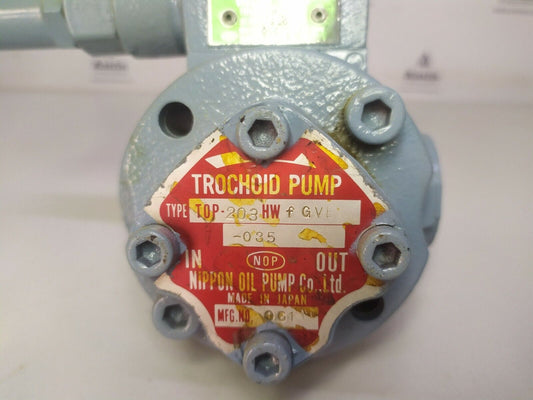 Nippon Oil Pump TOP-203HWFGVB-035 Trochoid Pump - TESTED PUMP #2