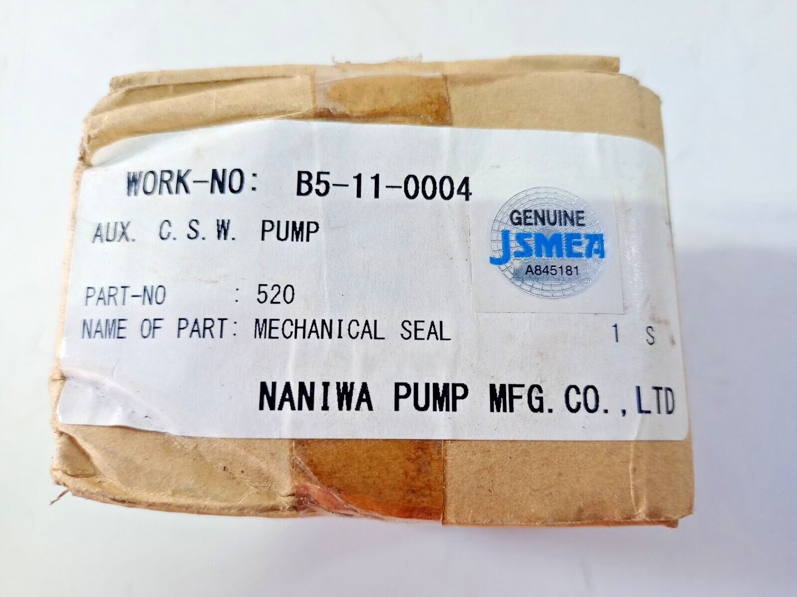 John Crane Type 2100, 45mm 0450-S mechanical seal for Naniwa aux c.s.w. pump