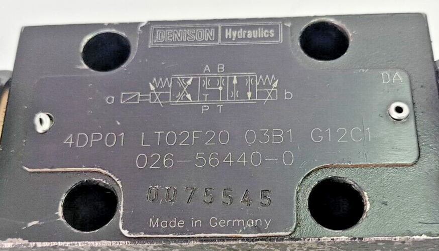 Denison Hydraulics 4DP01 LT02F20 03B1 G12C1 proportional DC valve
