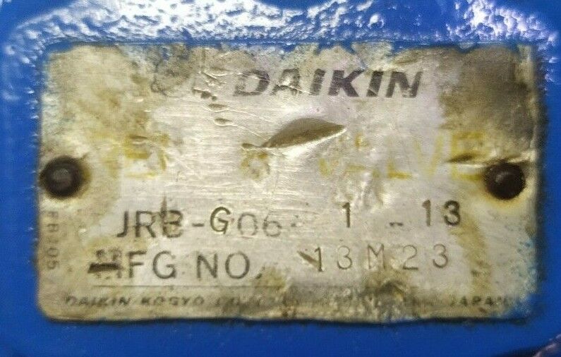 Daikin JRB-G06-1-13 Relief valve