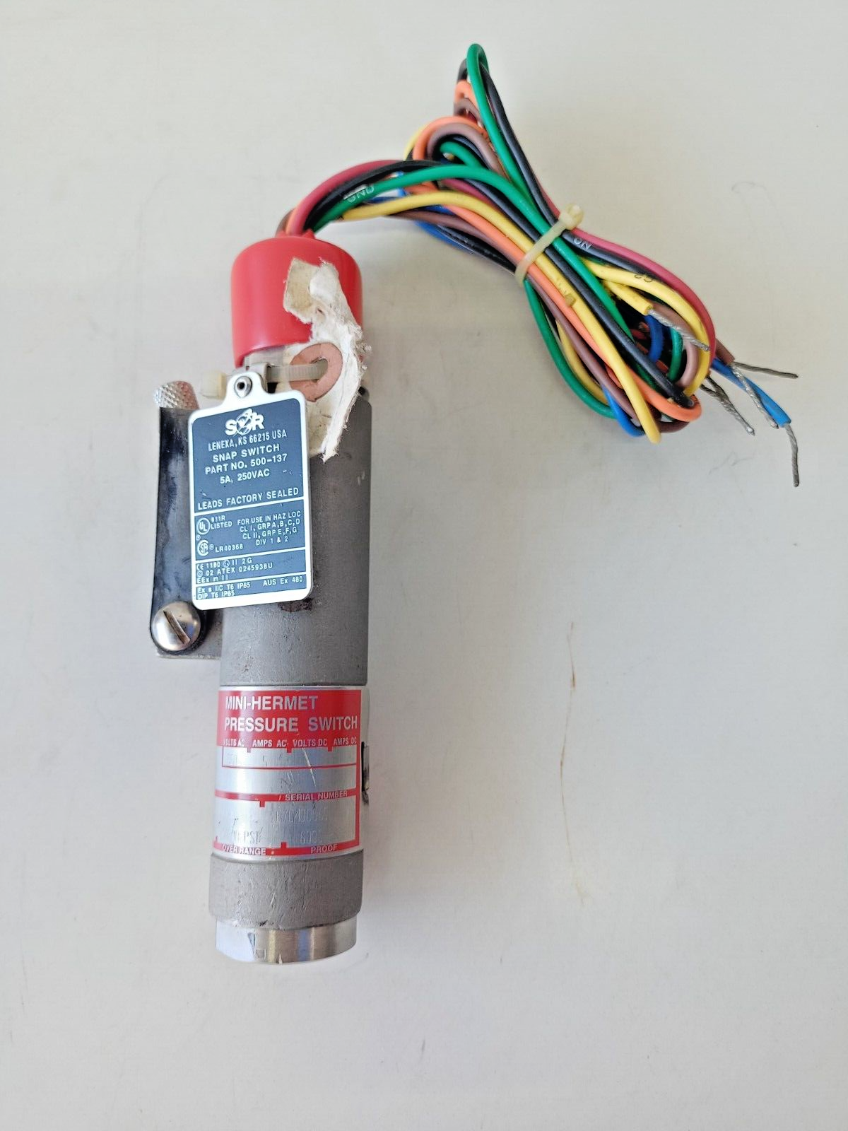 SOR 1BH-EG45-M4-C1A-TTC1 Snap Mini-Hermet pressure switch 500-4000 PSI - NEW