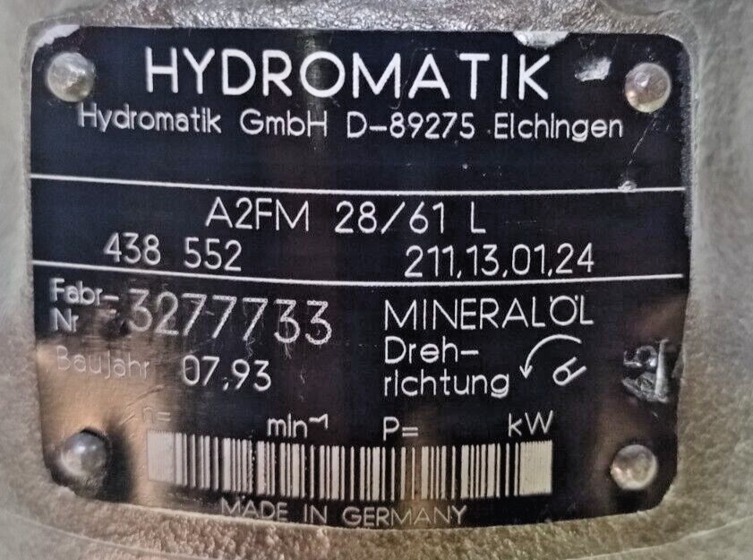 A2FM 28/61 L Hydromatik Hydraulic Axial piston motor