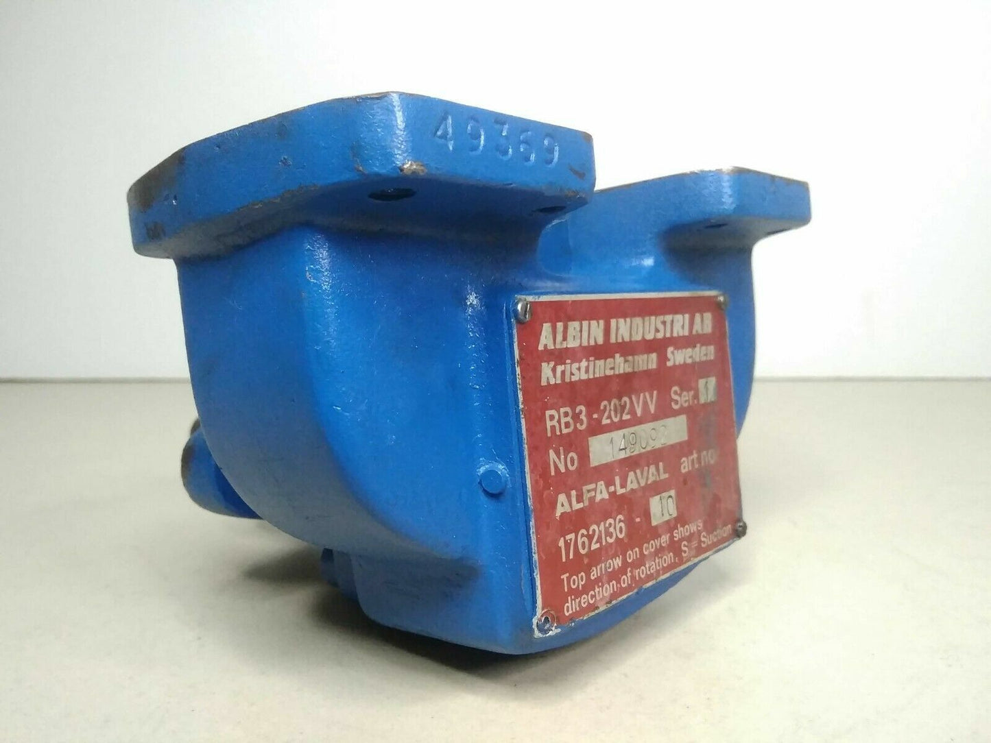 Albin Industri AB Pump Type: RB3-202VV gear pump
