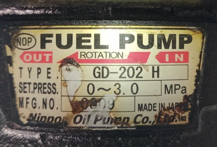 Nippon oil pump GD-202-H Fuel pump - Refurbished & Tested