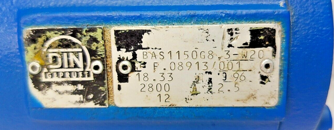 Allweiler BAS1150 G8.3-W20 Triple screw pump oil transfer pump - Refurbished