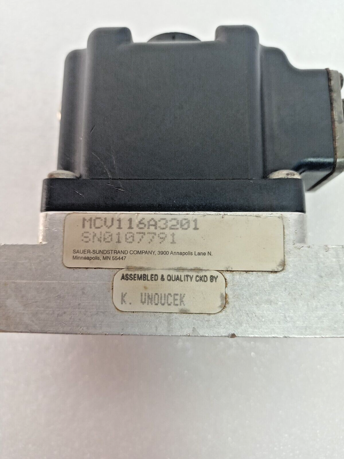 Sauer-Sundstrand Danfoss MCV116A3201 Pressure Control Pilot (PCP) Valve - NEW