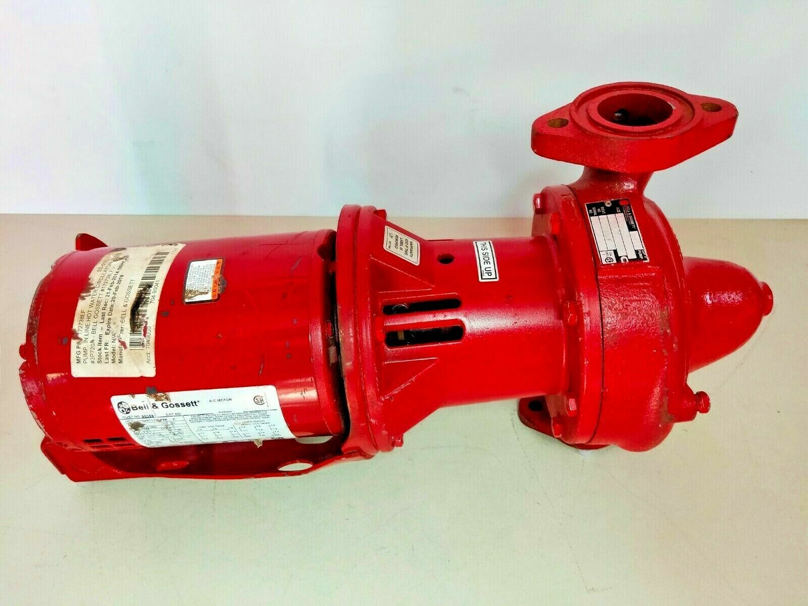 BELL & GOSSETT 172738LF Series 60 In line Circulator Pump With AC motor 1/3 HP