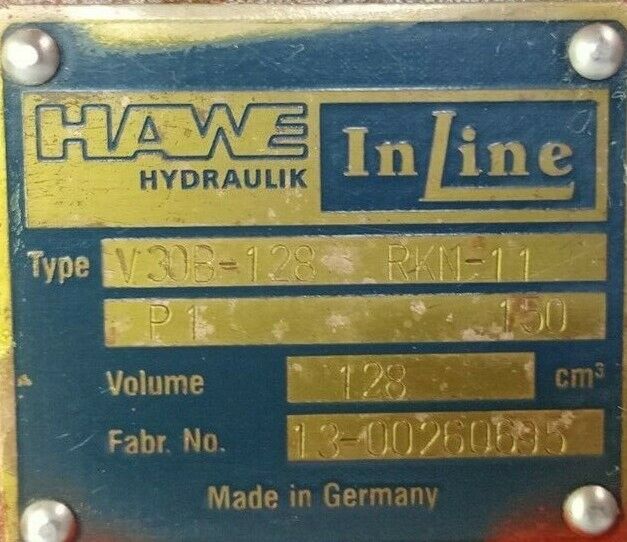 Hawe V30B-128 RKN-11 Hydraulic Piston pump