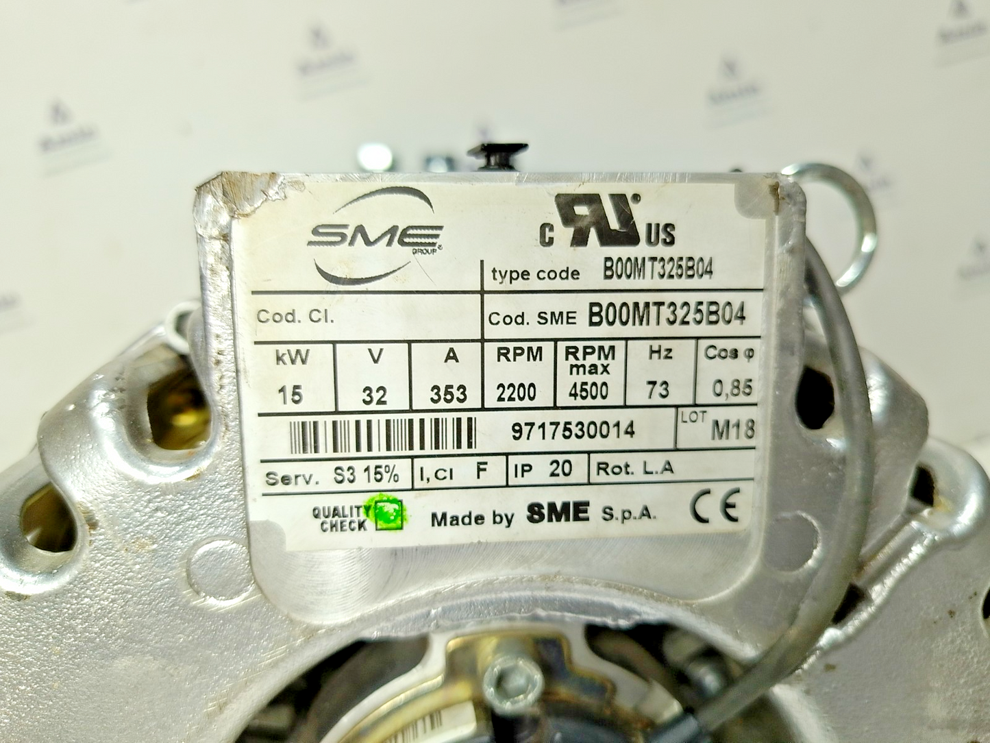 SME B00MT325B04 Motor 15kw 32v 2200-4500rpm - NEW