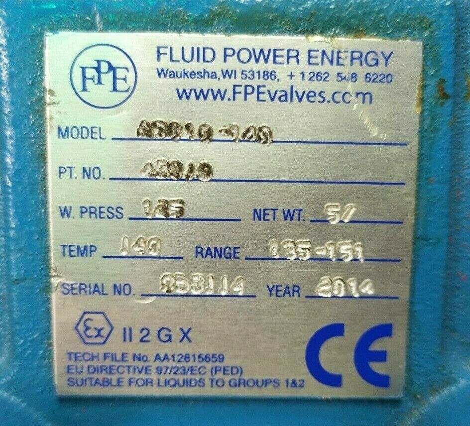 Fluid Power Energy A3010 3-way Thermostatic valve - NEW