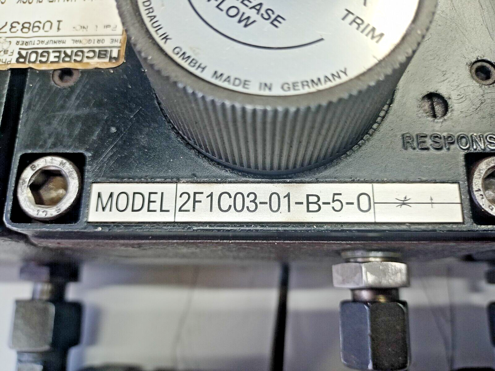 MacGREGOR Cranes Part No.: 1098378 Hydraulic valve block complete - New Surplus