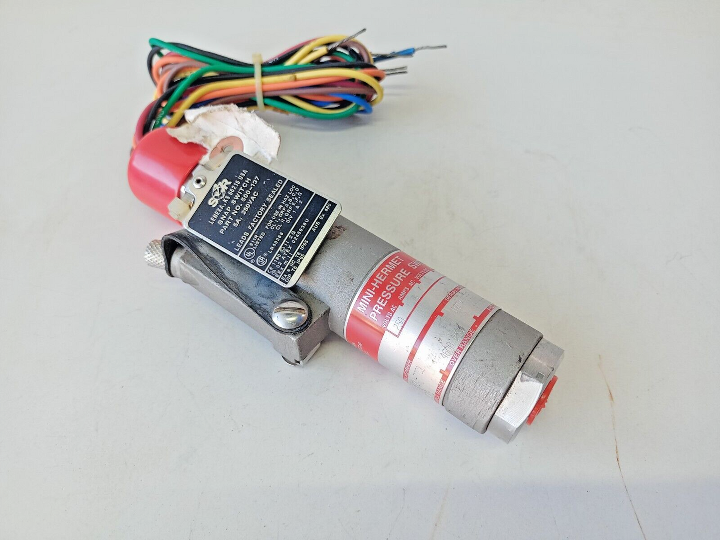 SOR 1BH-EG45-M4-C1A-TTC1 Snap Mini-Hermet pressure switch 500-4000 PSI - NEW