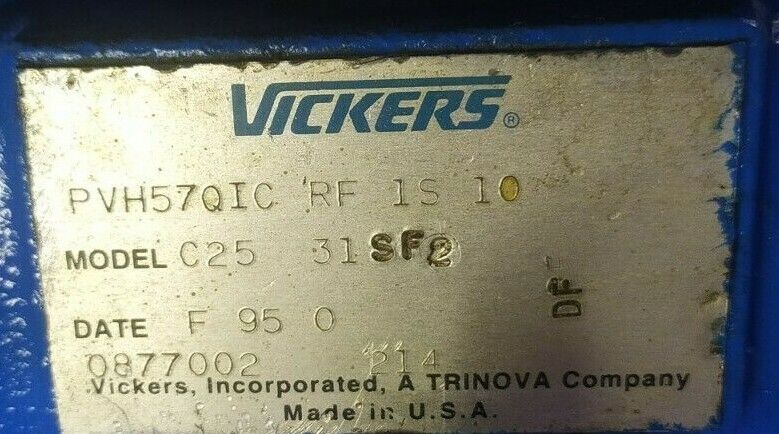 Vickers PVH57QIC RF 1S 10 C25 31 SF2 Hydraulic Piston Pump