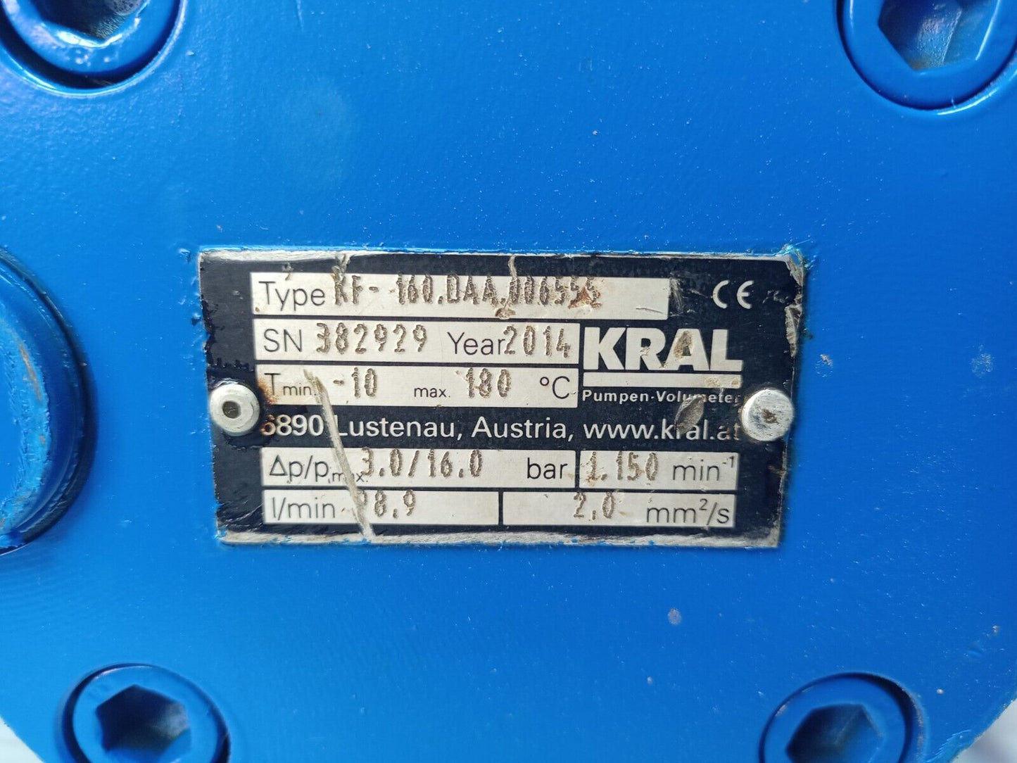 Kral KF-160.DAA Magnetic coupling Triple screw pump KF-160.DAA.006555