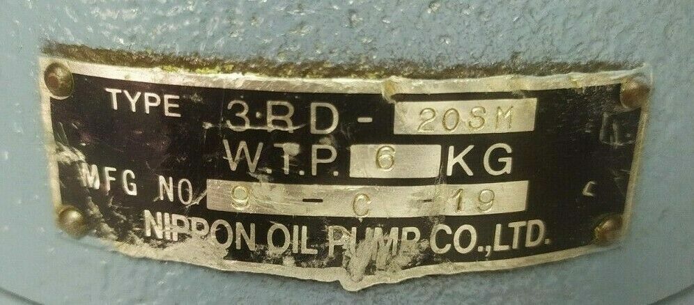 Nippon oil pump 3RD-20SM Trochoid Pump/ Bi-Rotational pump