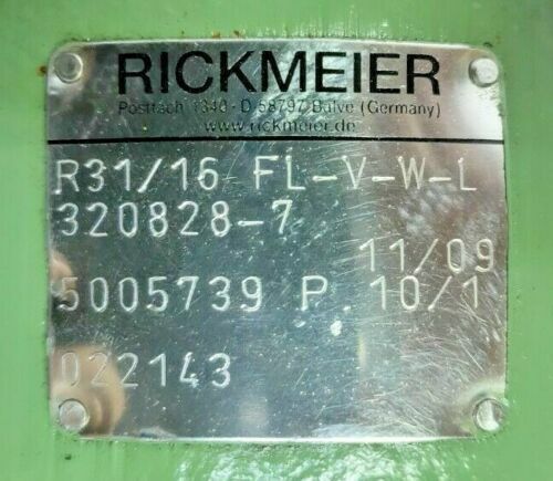 Rickmeier R31/16 FL-V-W-L Hydraulic gear pump - NEW