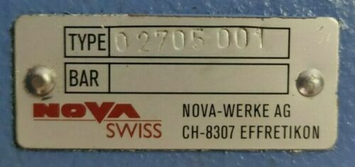 NOWA SWISS Type: 02705 001 Air Starting Component - NEW