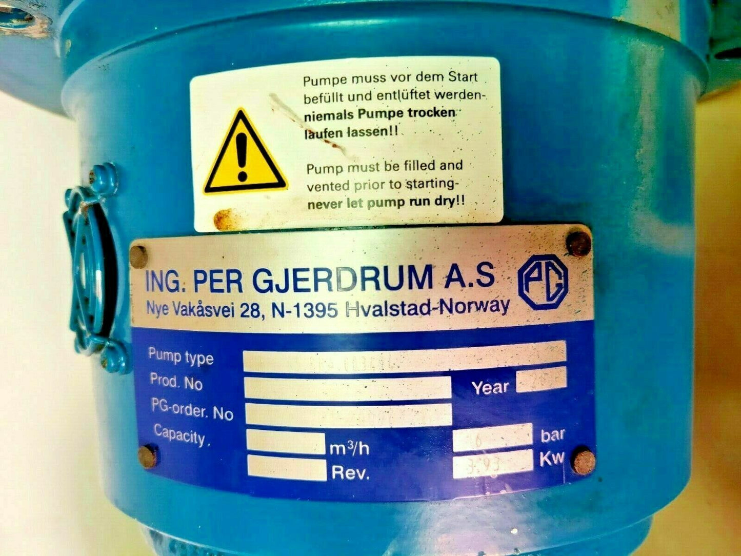 KRAL KF-105.BBA.003494 Triple screw pump - New