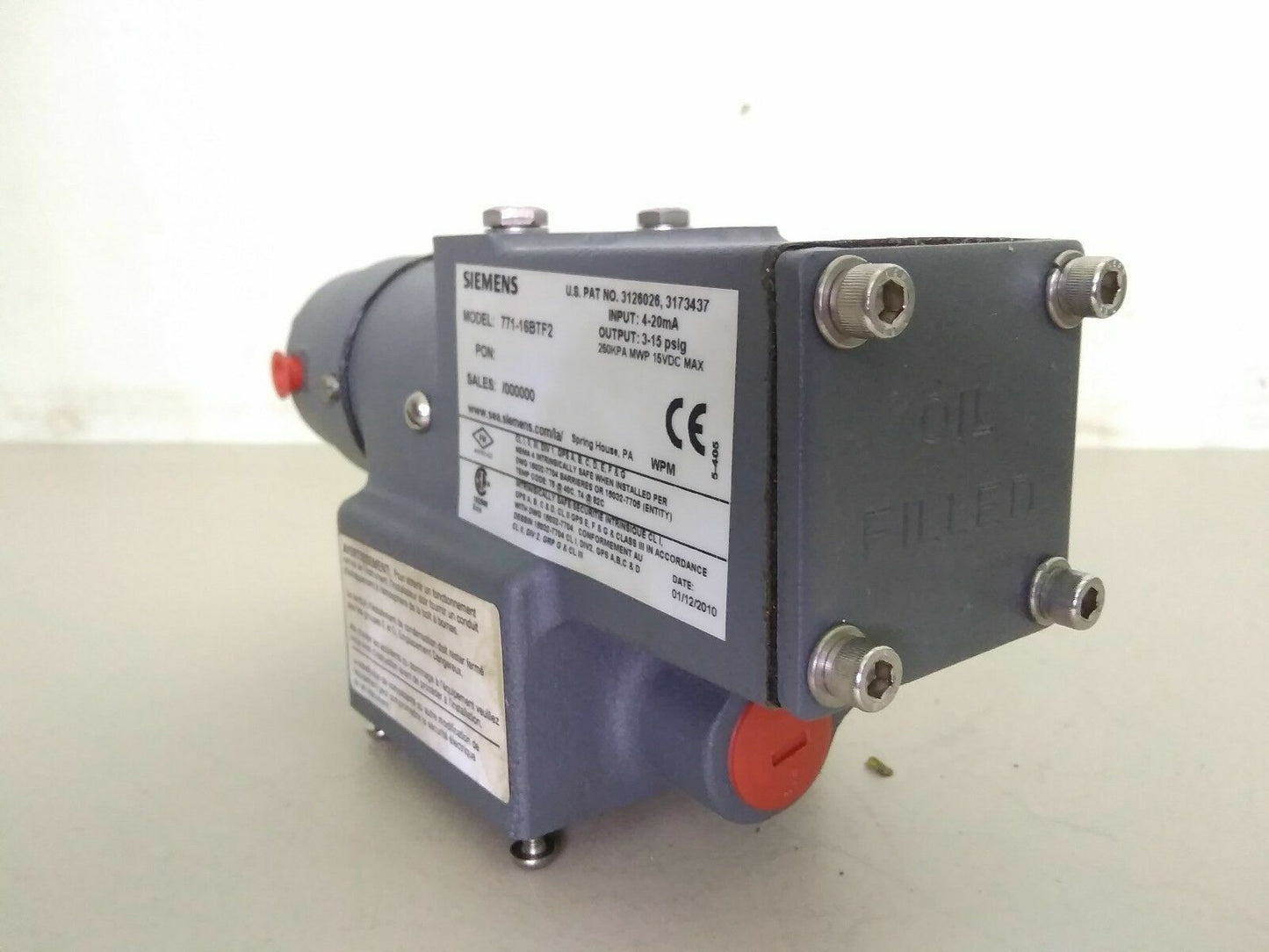 TRANSDUCER Model: 771-16BTF2 SIEMENS - NEW