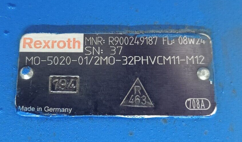Rexroth MO-5020-01/2MO-32PHVCM11-M12, R900249187 Hydraulic control block #2